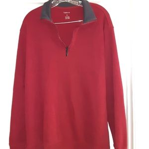 1/4 Zip Red long sleeve shirt